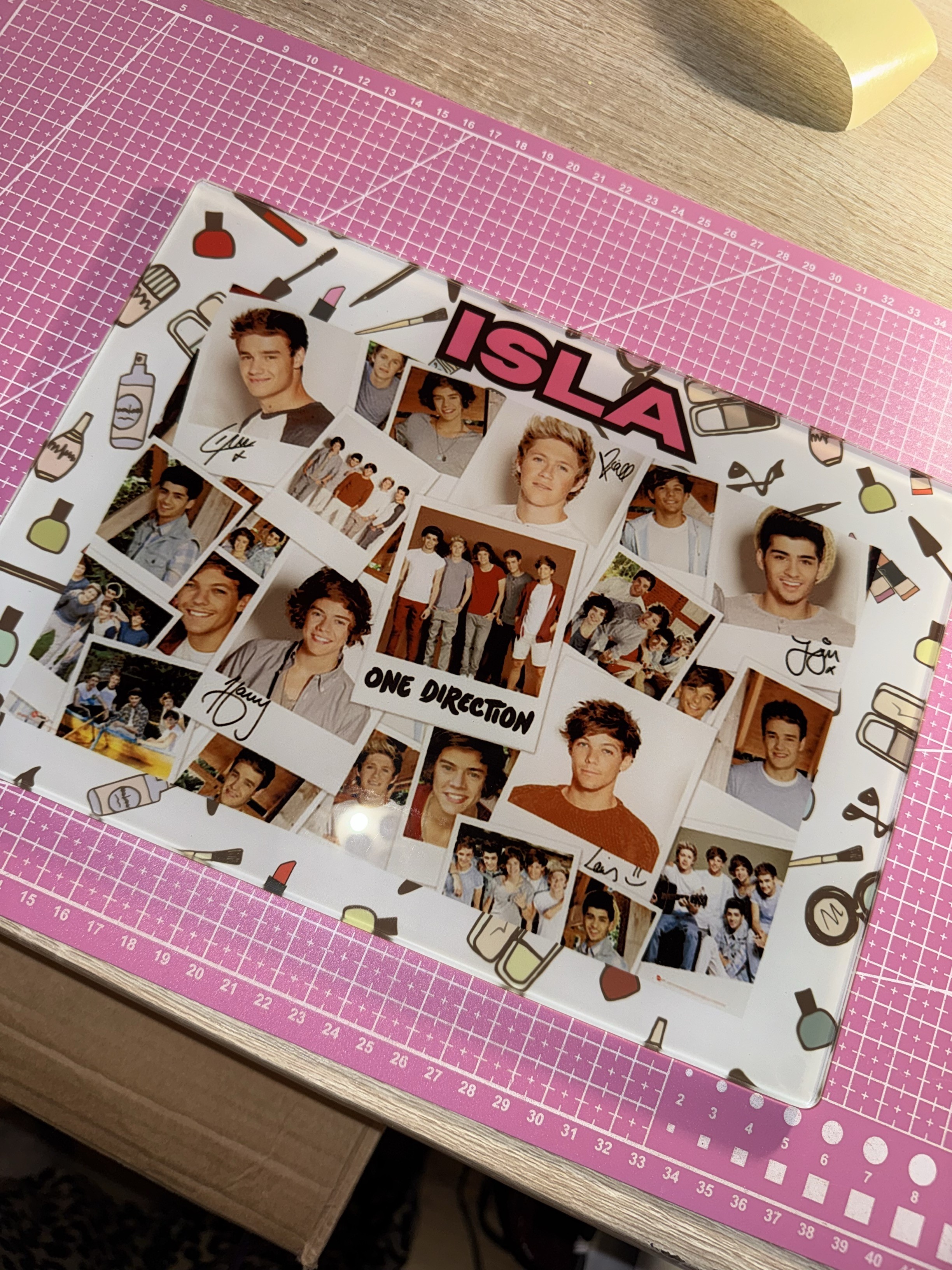 Glass chopping board/straighteners heat mat. Any design/image can be added.
